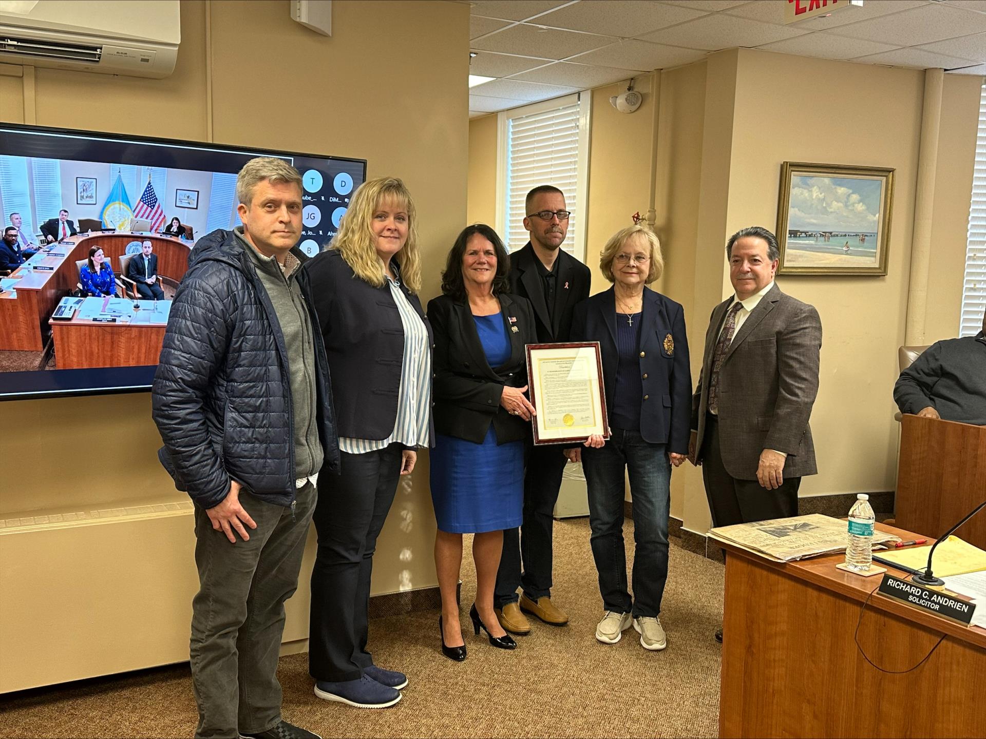 2-6-24 Board recognized the Carney family 