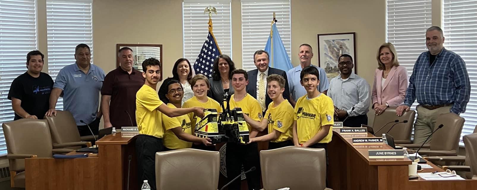 On Tuesday, May 7, 2024 the Atlantic County Board of Commissioners honored the EHT PAL Robotics Team.